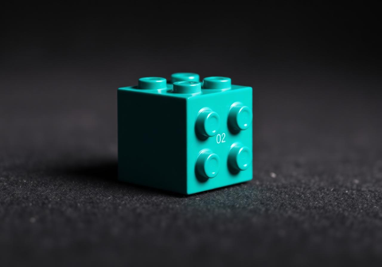 Dark Turquoise 2×2 Brick